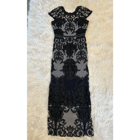 BHLDN Marchesa Notte Waldon Maxi Dress Embroidered Lace Backless Formal Gown - Picture 6 of 16